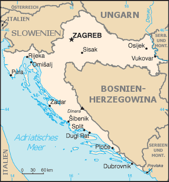 Karte Kroatiens