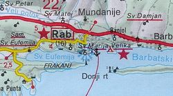 Map of Rab