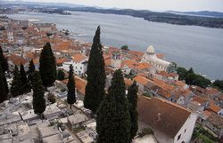 View from the fort Sv. Ana on Sibenik