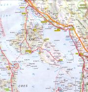 Mappa dell'isola di Krk